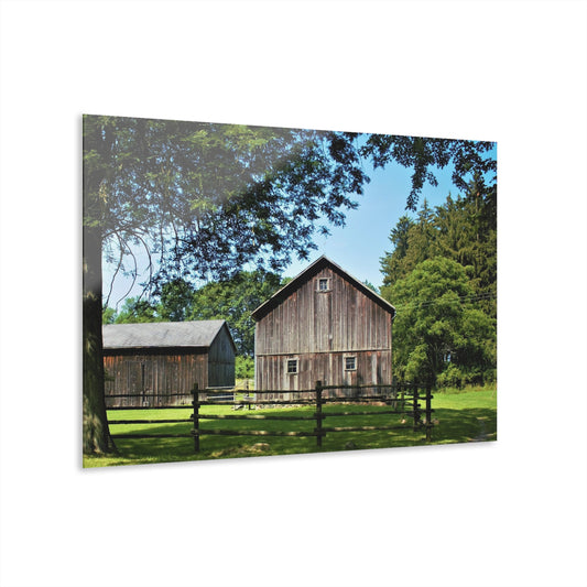U R There Photography Otisville Grey Rustic Farmhouse Acrylic Wall Print