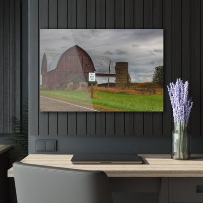 U R There Photography Valentine Road Red II Rustic Farmhouse Acrylic Wall Print