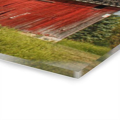 U R There Photography Hollenbeck Road Red I Rustic Farmhouse Acrylic Wall Print