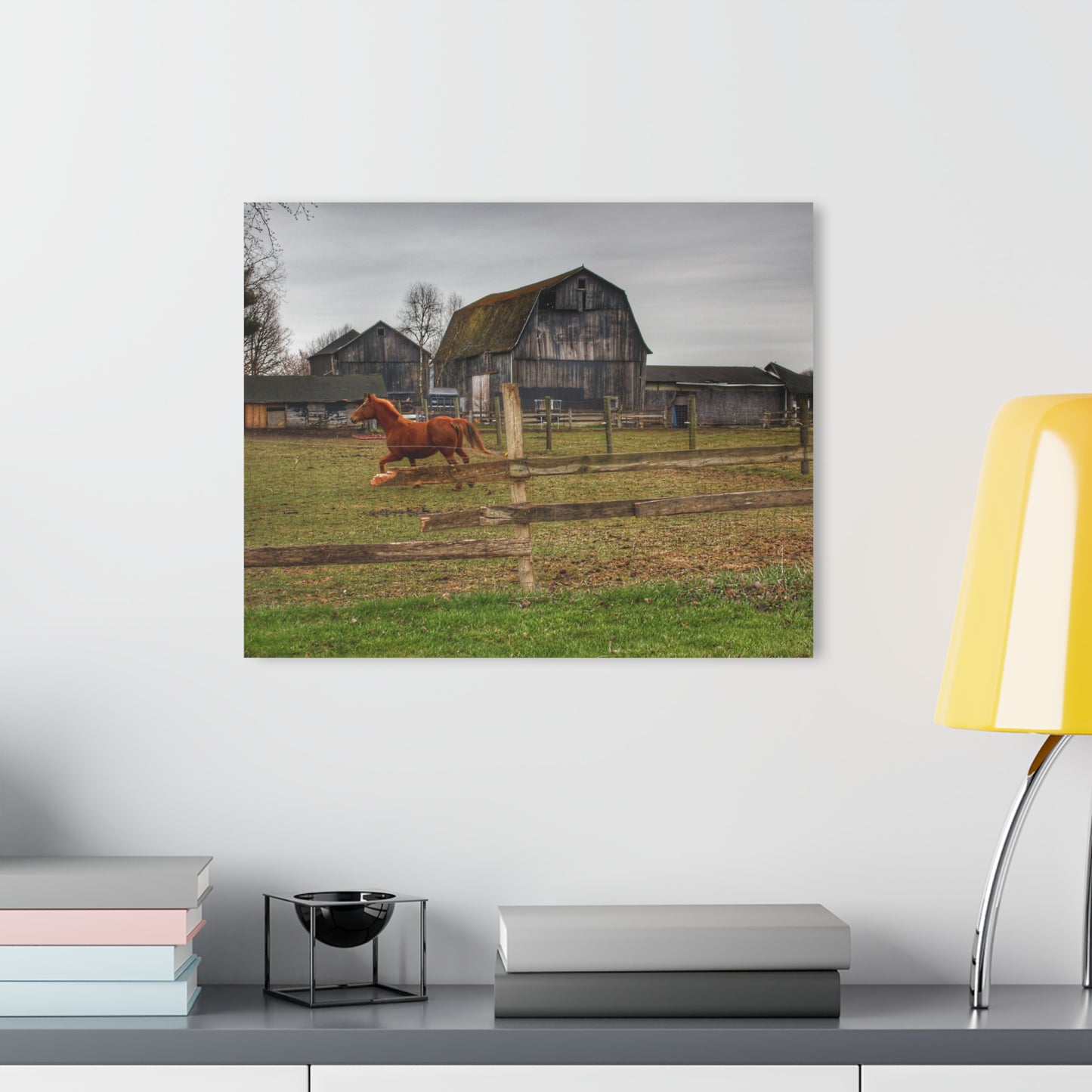 U R There Photography South Summers Road Old Grey and Caramel III Rustic Farmhouse Acrylic Wall Print