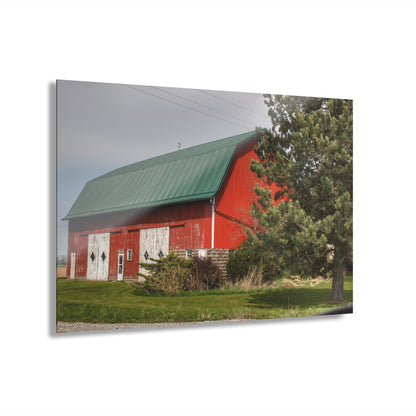 U R There Photography McAlpine Hidden Red Rustic Farmhouse Acrylic Wall Print