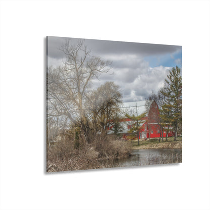 U R There Photography Hadley Road Hidden Red Rustic Farmhouse Acrylic Wall Print