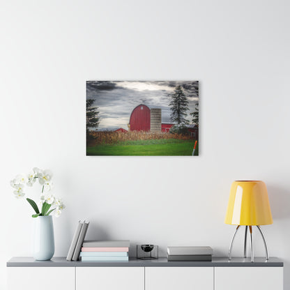 U R There Photography Haines Roadside Red and Silo Rustic Farmhouse Acrylic Wall Print