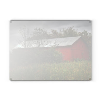 Barn Boutique Rustic Tempered-Glass Cutting Board| Willard Road Red I