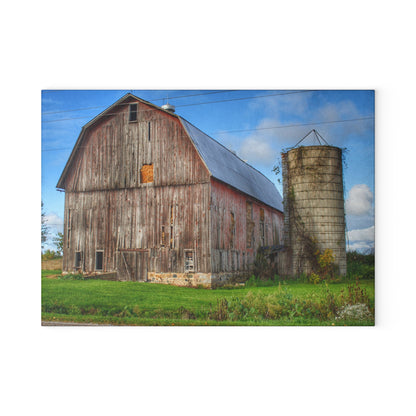 U R There Photography North Irish Red II Rustic Farmhouse Tempered-Glass Cutting Board