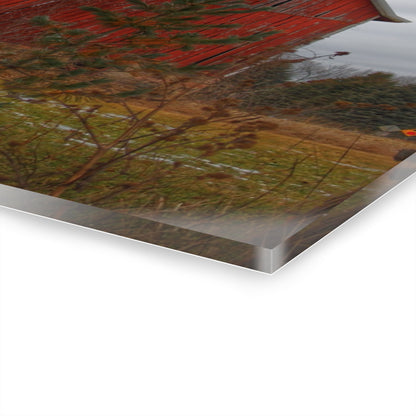 U R There Photography Johnsonmill Road Hidden Red Rustic Farmhouse Acrylic Wall Print