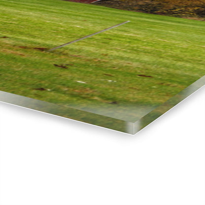 U R There Photography Hill Road Roadside Red Rustic Farmhouse Acrylic Wall Print