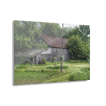 U R There Photography Frankenmuth Grey Saltbox Rustic Farmhouse Acrylic Wall Print