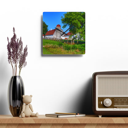 Rustic Farmhouse Wall Clock featuring Vienna Roadside White