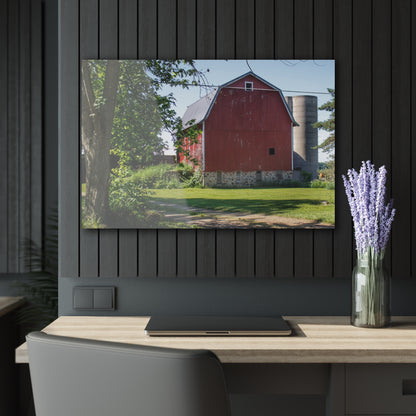 U R There Photography Mayville Road Red Rustic Farmhouse Acrylic Wall Print