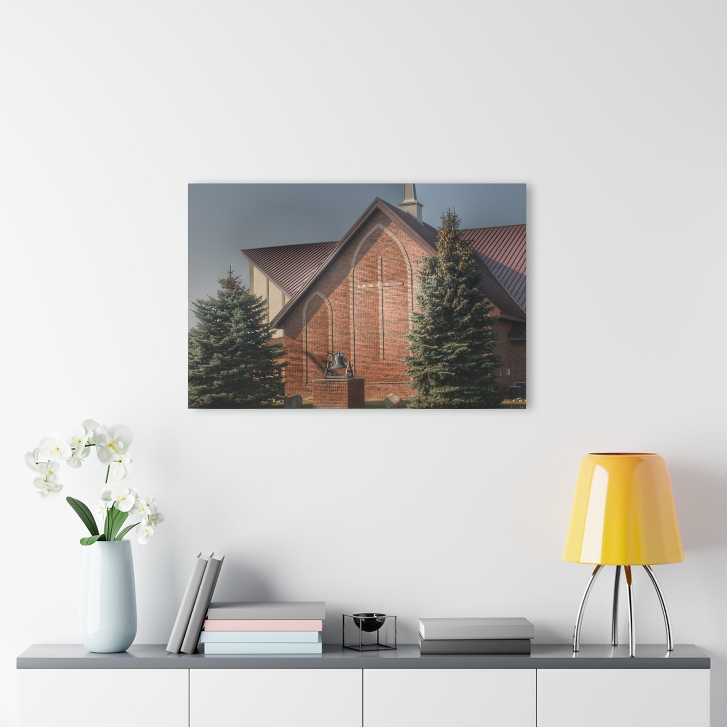 U R There Photography Church on Irish Road Rustic Farmhouse Acrylic Wall Print