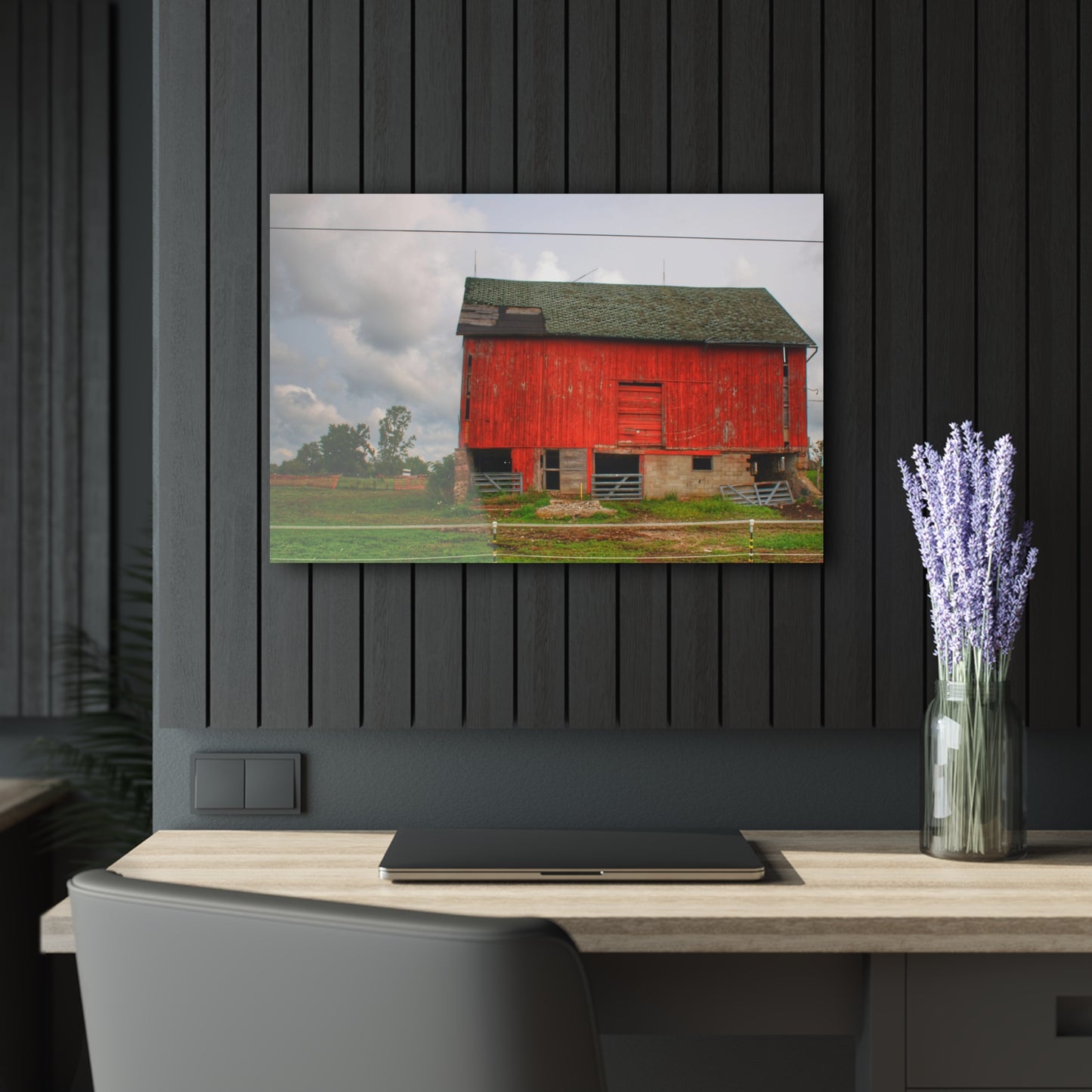 U R There Photography Elba Road Red III Rustic Farmhouse Acrylic Wall Print