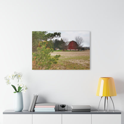 U R There Photography Hidden Millington Road Red Rustic Farmhouse Acrylic Wall Print