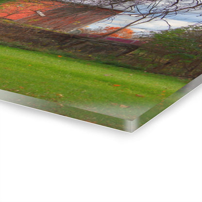 U R There Photography Millis Road Hidden Red Rustic Farmhouse Acrylic Wall Print