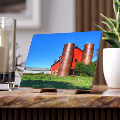 U R There Photography Baldwin Red I Rustic Farmhouse Decorative Ceramic Tile