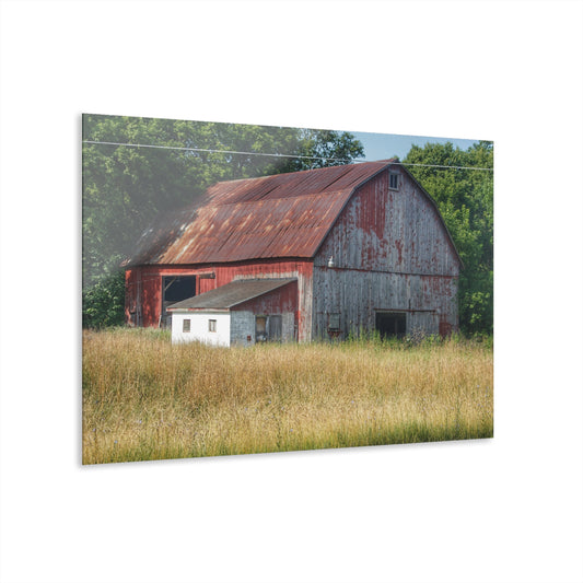 U R There Photography Scott Road Red Rustic Farmhouse Acrylic Wall Print