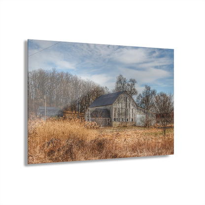 U R There Photography Newark Road White I Rustic Farmhouse Acrylic Wall Print