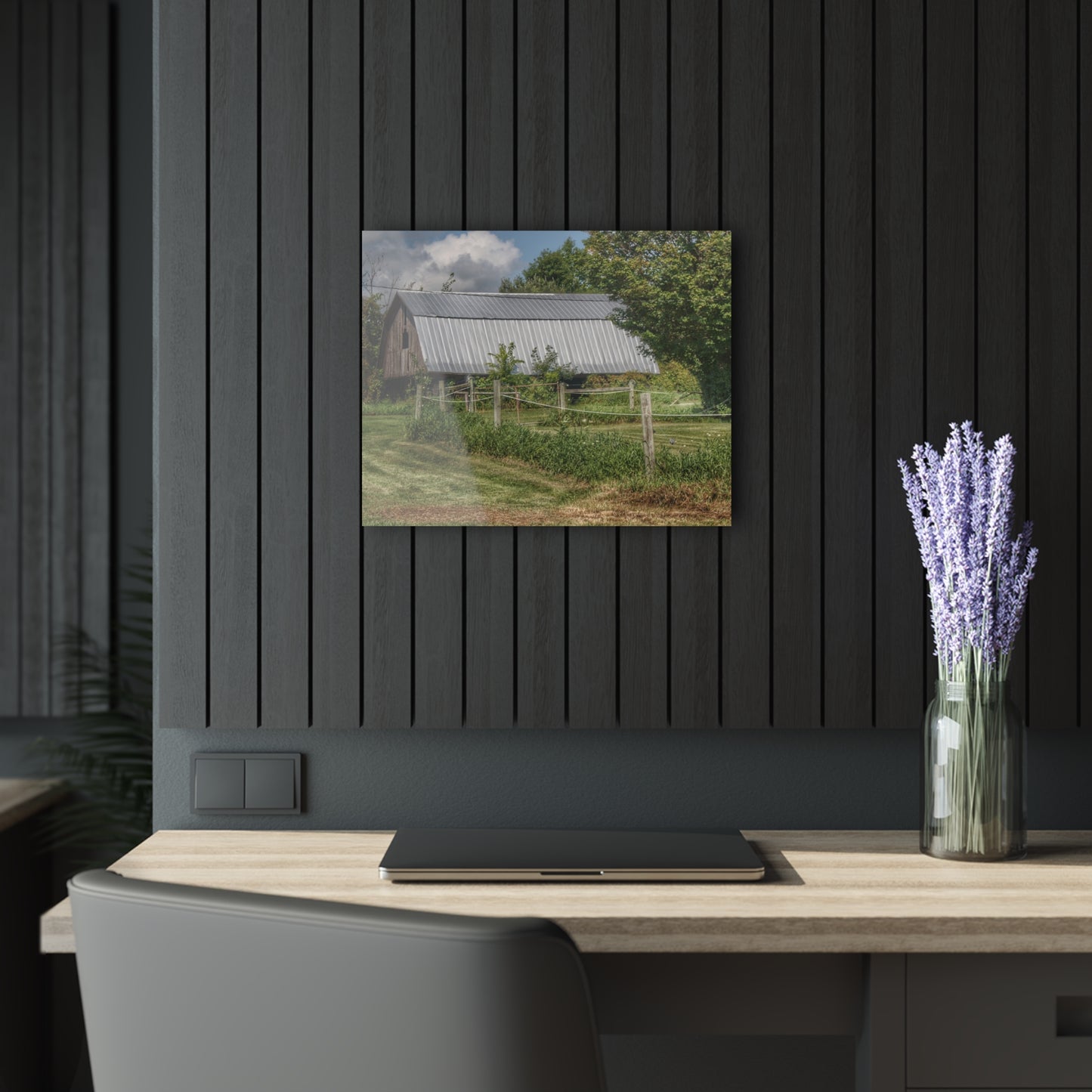 U R There Photography Old Roadside Grey Rustic Farmhouse Acrylic Wall Print