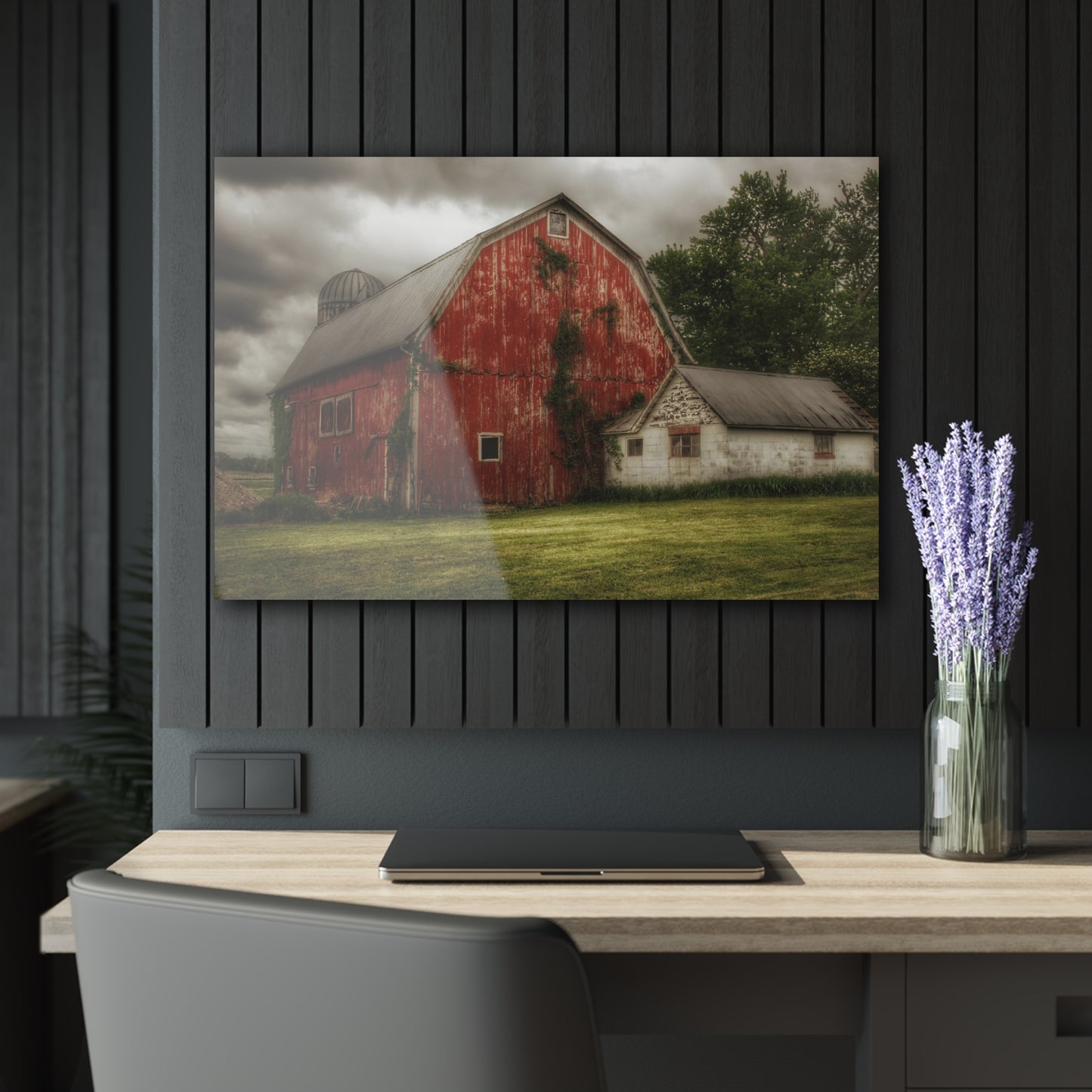 U R There Photography Stanley Road Red I Rustic Farmhouse Acrylic Wall Print