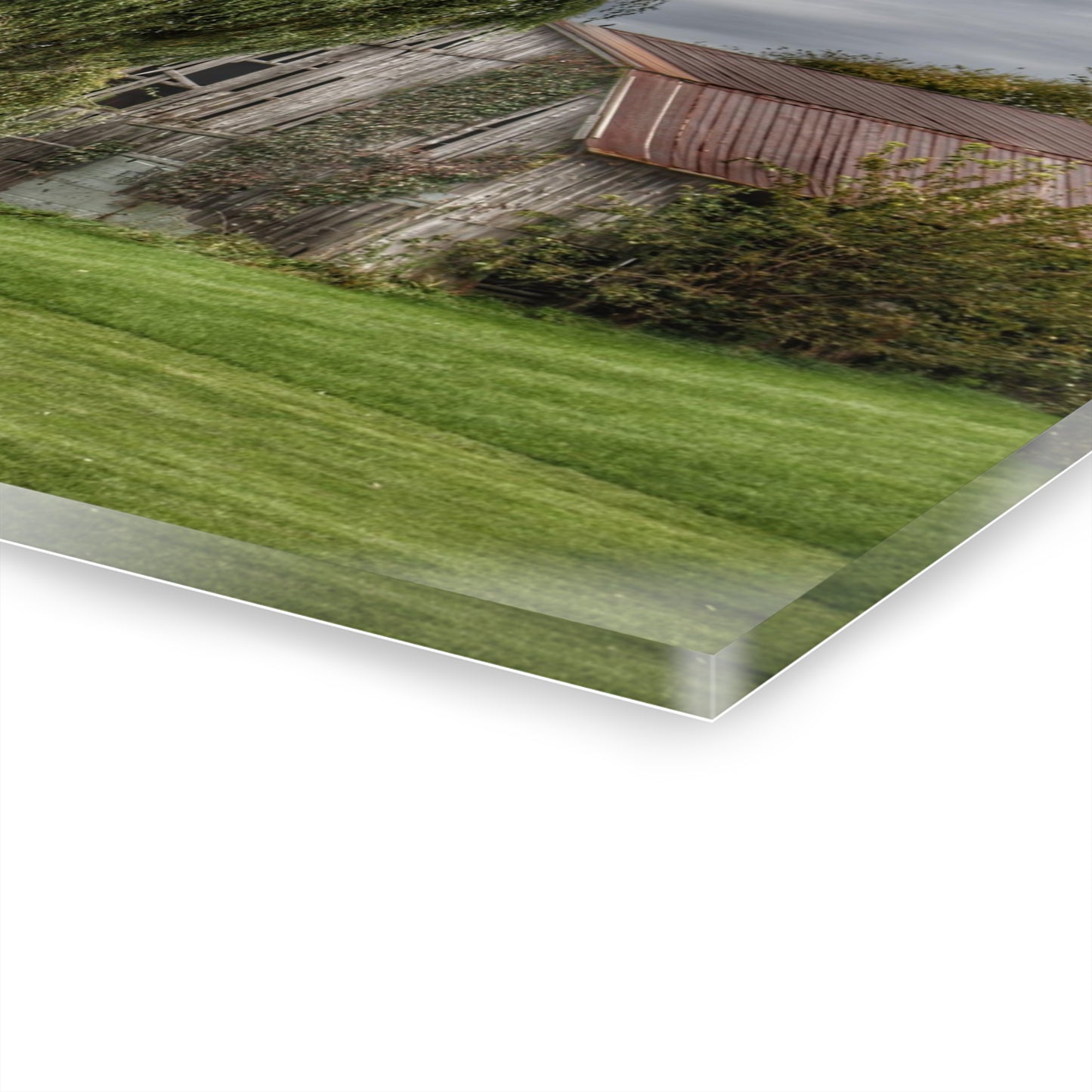 U R There Photography McDowell Road Grey Rustic Farmhouse Acrylic Wall Print