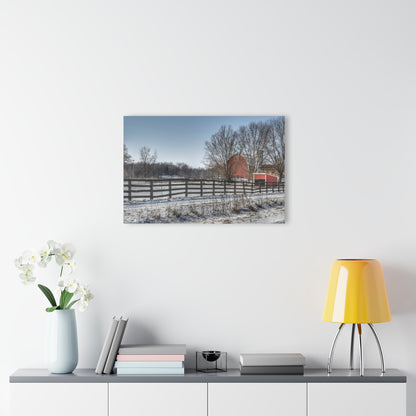 U R There Photography West Lake Road Red Rustic Farmhouse Acrylic Wall Print