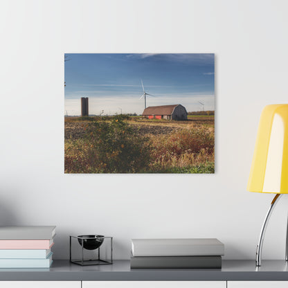 U R There Photography Darbee Red and Silo Rustic Farmhouse Acrylic Wall Print