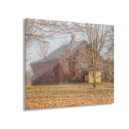 U R There Photography Millington Road Collapsing Red Rustic Farmhouse Acrylic Wall Print