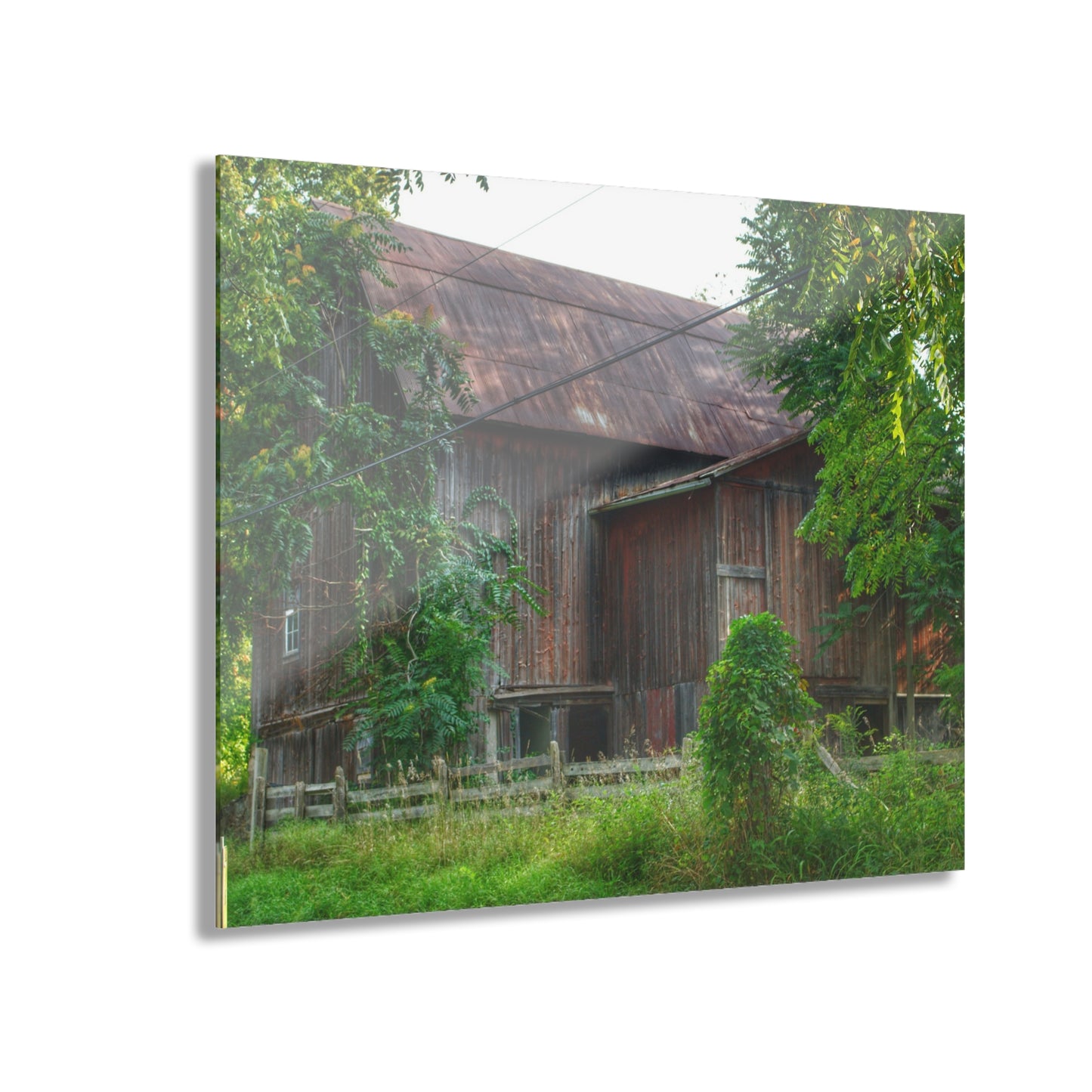 U R There Photography Oxford Rusted Red I Rustic Farmhouse Acrylic Wall Print