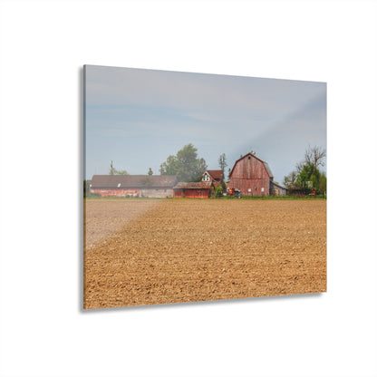 U R There Photography Volz Road Reds Rustic Farmhouse Acrylic Wall Print