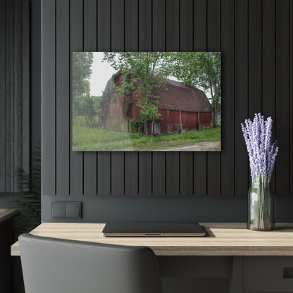 U R There Photography West Murphy Lake Red Rustic Farmhouse Acrylic Wall Print