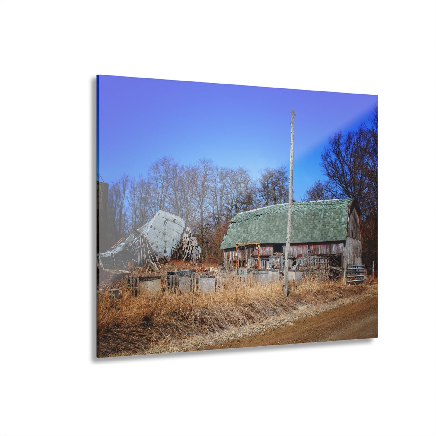 Romeo Plank Road Forgotten Greys II Rustic Farmhouse Acrylic Wall Print