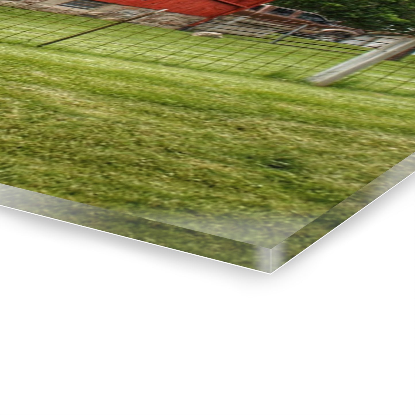 U R There Photography Elba Road Red II Rustic Farmhouse Acrylic Wall Print