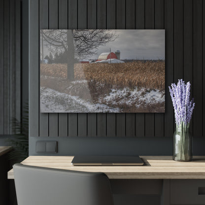 U R There Photography Edward Road Red Rustic Farmhouse Acrylic Wall Print