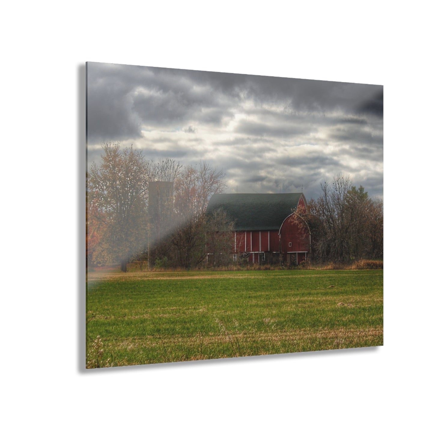 U R There Photography Booth Road Hidden Red I Rustic Farmhouse Acrylic Wall Print