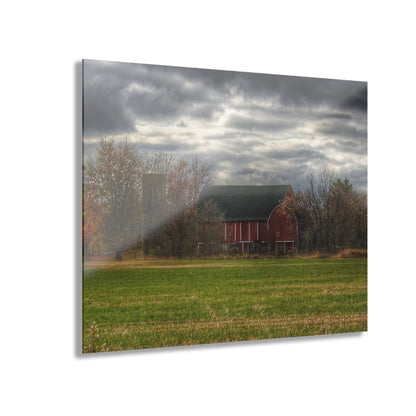 U R There Photography Booth Road Hidden Red I Rustic Farmhouse Acrylic Wall Print