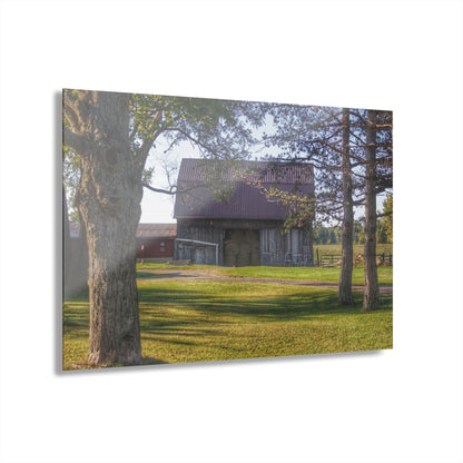 U R There Photography Newark Road Tilted Grey II Rustic Farmhouse Acrylic Wall Print
