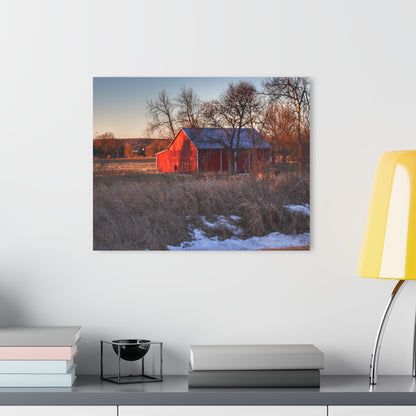 Barn Boutique Modern Farmhouse Acrylic Wall Print| Early Spring on Mount Morris Road I