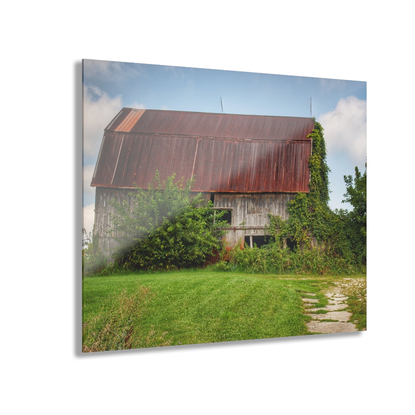 U R There Photography Grey Road Rusted I Rustic Farmhouse Acrylic Wall Print