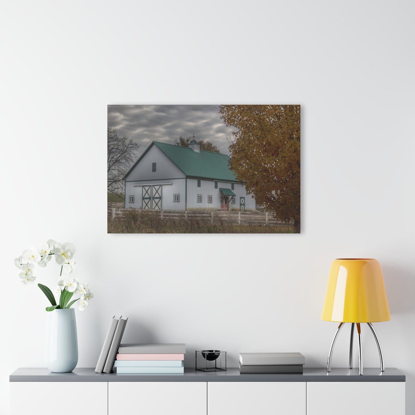U R There Photography Millville Road White Rustic Farmhouse Acrylic Wall Print