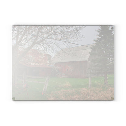 U R There Photography Dodge Road Forgotten Greys Rustic Farmhouse Tempered-Glass Cutting Board