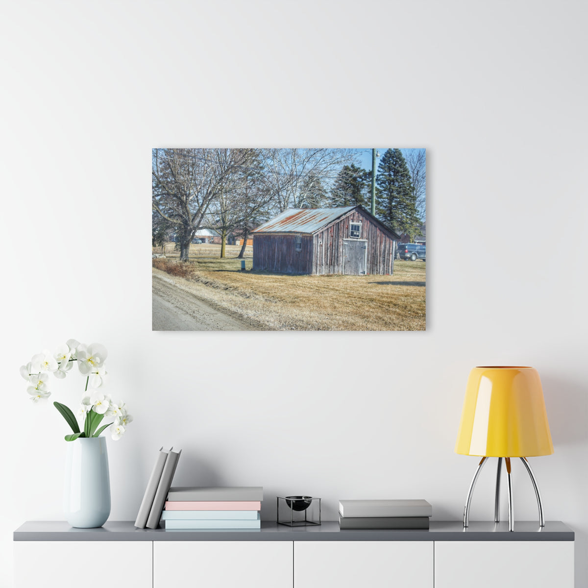 Ray Center Roadside Shack Rustic Farmhouse Acrylic Wall Print