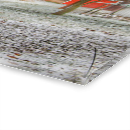 U R There Photography Lum Hidden Red Rustic Farmhouse Acrylic Wall Print