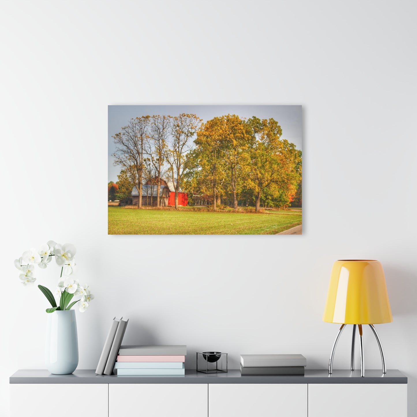 U R There Photography Barkley Road Red II Rustic Farmhouse Acrylic Wall Print
