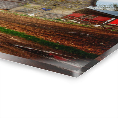 U R There Photography Murphy Lake Road Grey l Rustic Farmhouse Acrylic Wall Print