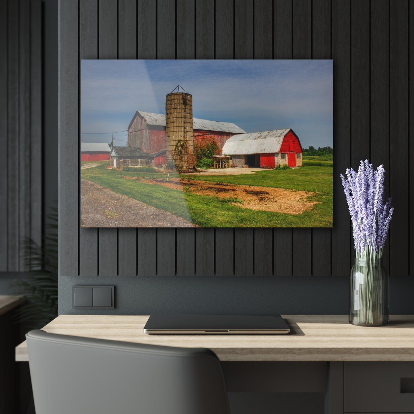 U R There Photography Marlette Red IV Rustic Farmhouse Acrylic Wall Print