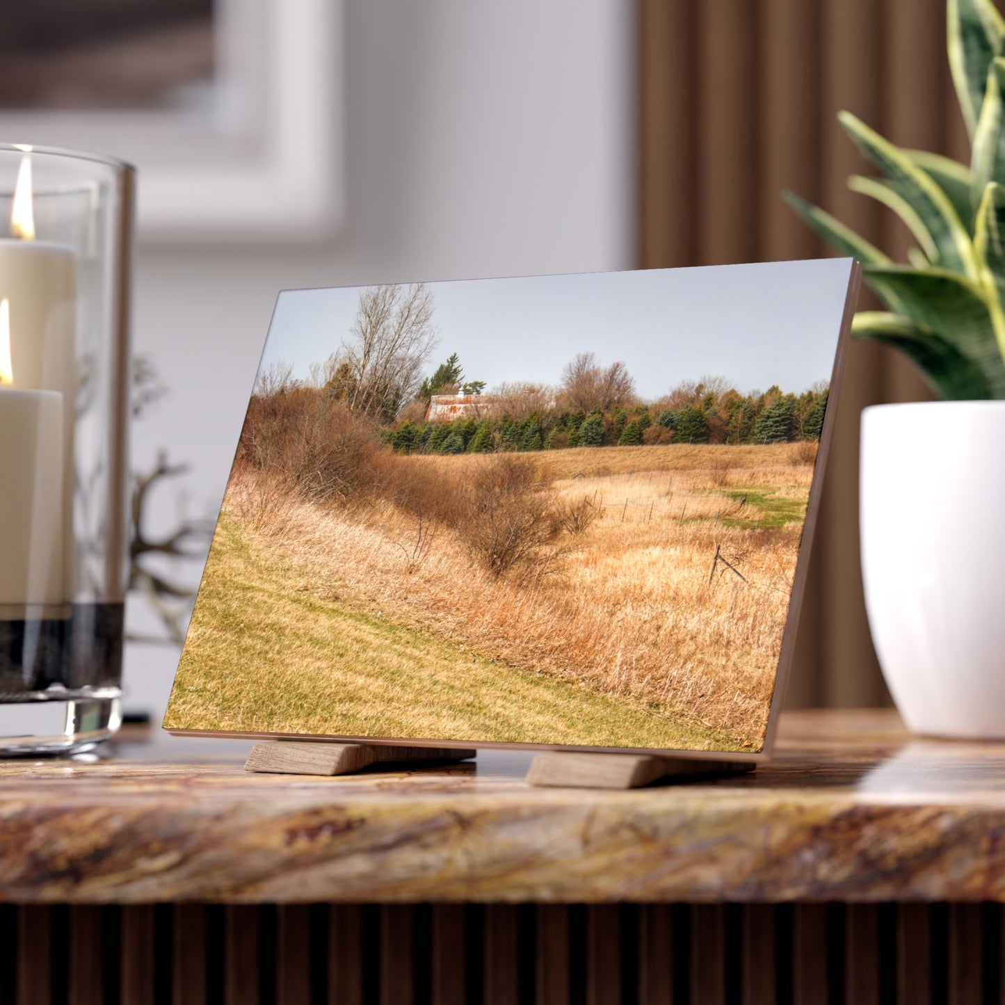 U R There Photography Beyond the Short Pines Rustic Farmhouse Decorative Ceramic Tile