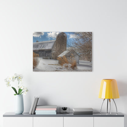 U R There Photography Ludwig Road Greys in Winter Rustic Farmhouse Acrylic Wall Print