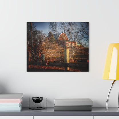 U R There Photography Marathon Road Hillside Red II Rustic Farmhouse Acrylic Wall Print