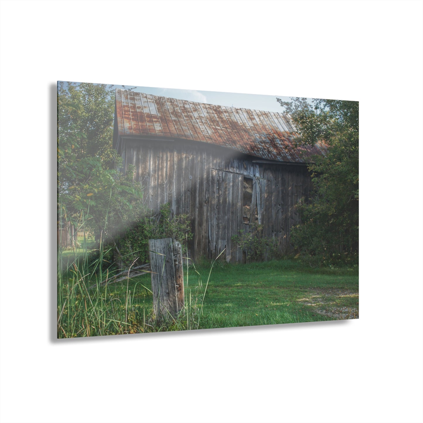 U R There Photography Rusted Grey Rustic Farmhouse Acrylic Wall Print