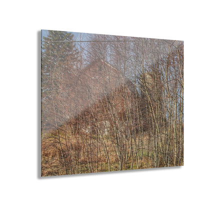 U R There Photography Otter Lake Hidden Red Rustic Farmhouse Acrylic Wall Print
